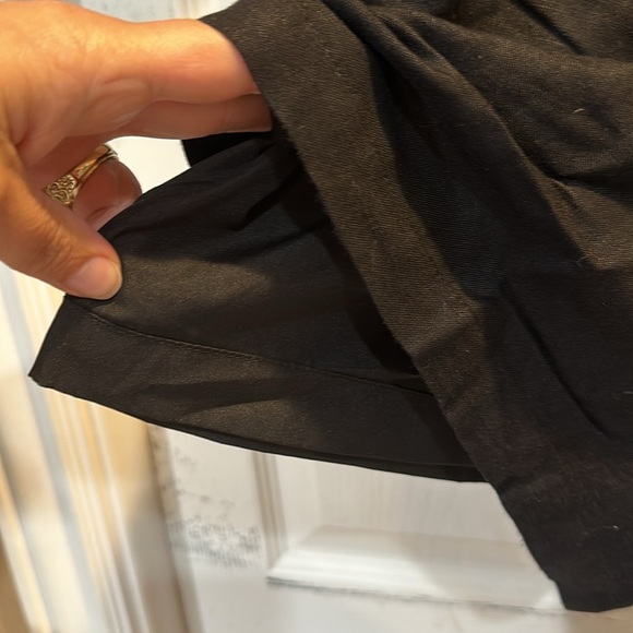 Express Black Linen Blend Puff Sleeve Romper S - Picture 8 of 10